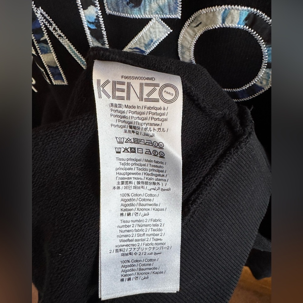 Kenzo Paris Streetwear Patchwork Logo Unisex Crewneck Sweatshirt - Size X-Small - Picture 6 of 6
